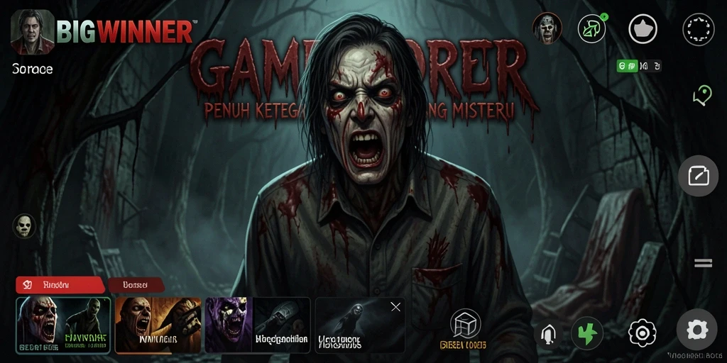Screenshot gameplay yang menunjukkan momen mencekam di BIGWINNER.