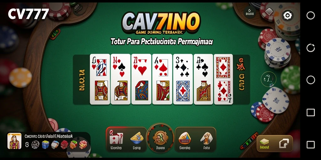 Screenshot gameplay CV777 yang menampilkan aksi seru permainan Domino.