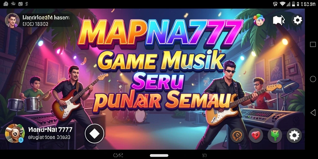 Screenshot gameplay MAPNA777 menampilkan keseruan bermain musik.