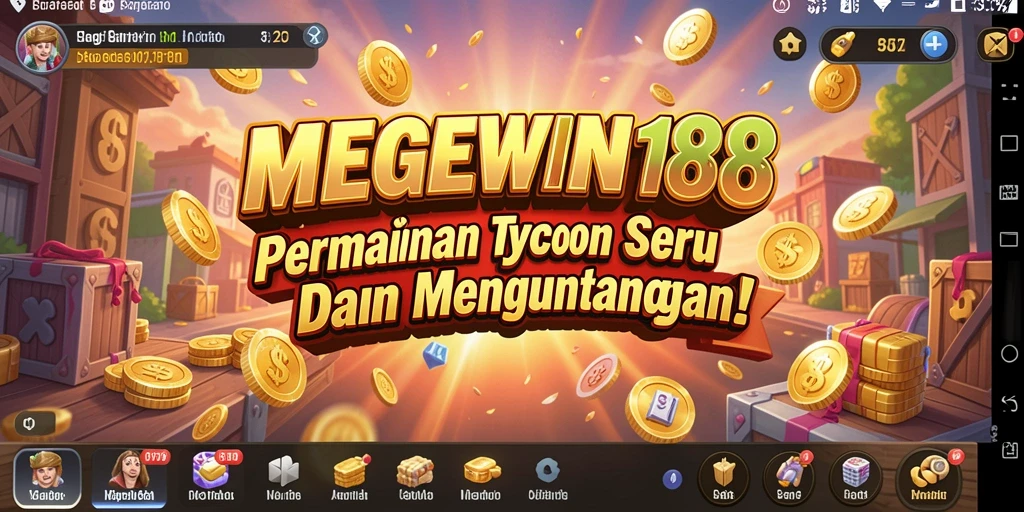 Tangkapan layar utama MEGEWIN188 menampilkan gameplay Tycoon yang seru dan interaktif.
