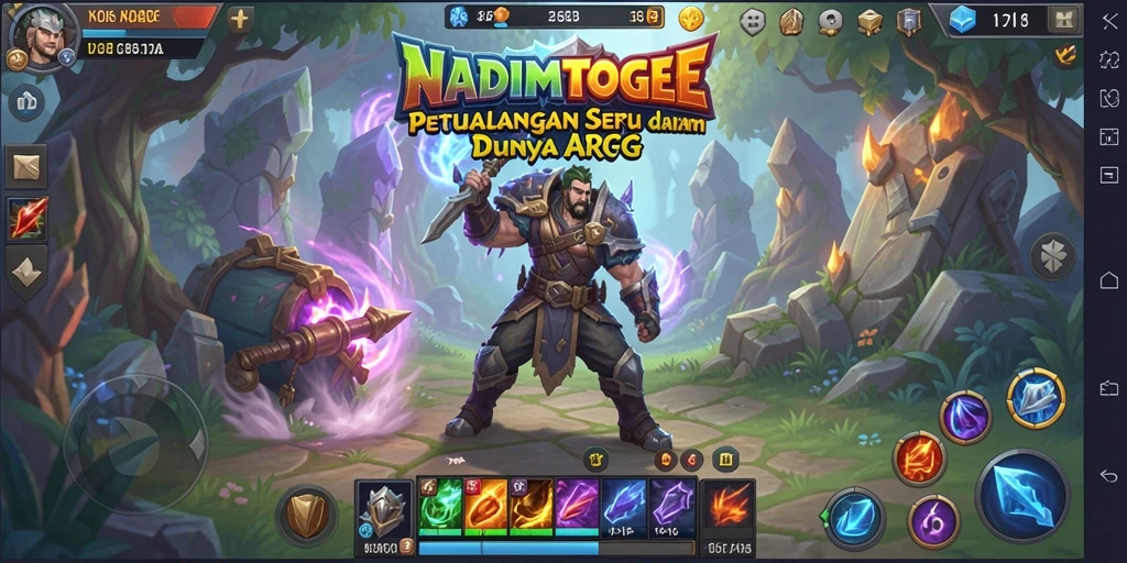 Menampilkan aksi seru di dunia fantasi NADIMTOGEL.