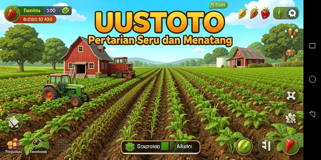 Tampilan gameplay UUSTOTO yang menarik saat bertani.