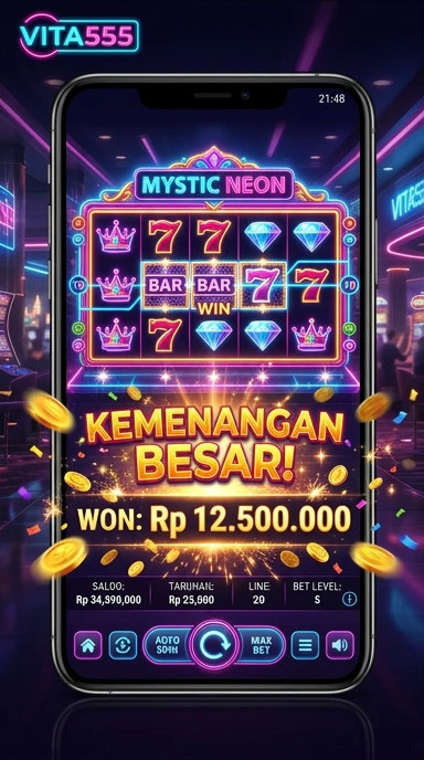 Screenshot aplikasi vita555 dengan tampilan antarmuka yang sederhana